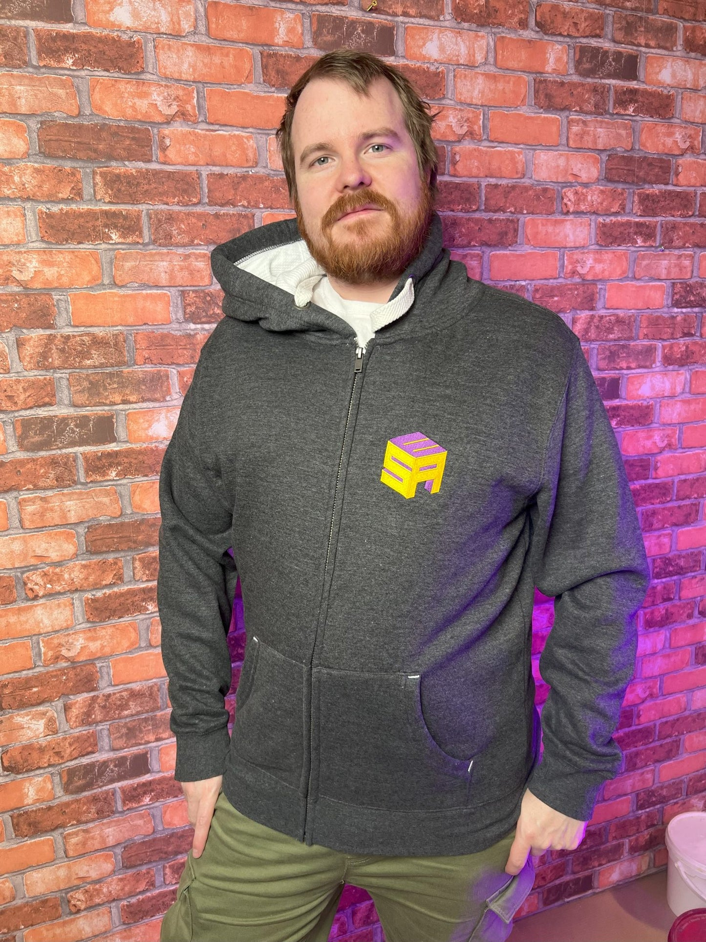ESA Premium Classic Hoodie 2XL, With zip, Grey