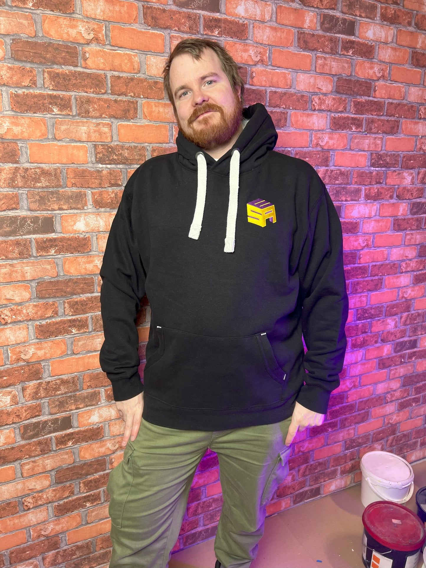 ESA Premium Classic Hoodie 6XL, With zip, Black